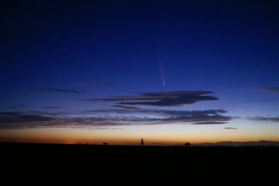 Comet McNaught during sunset over Winchester near Christchurch