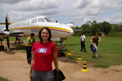 Arriving on the dirt airstrip of Rurrenabaque