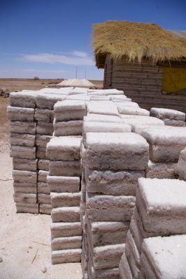 Salt bricks used for buildings