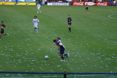 Sequence leading the first goal for La Boca...