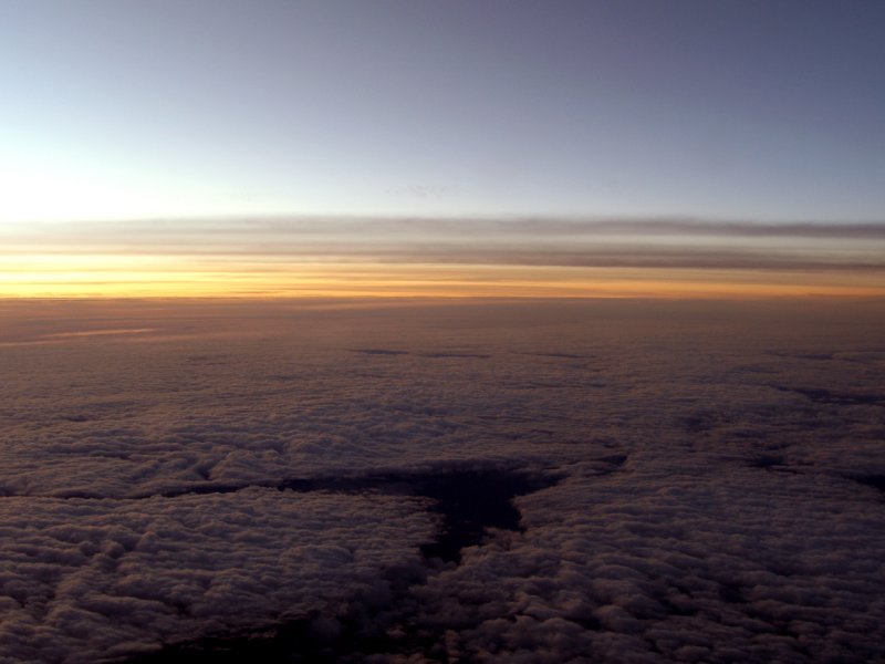 Sunset above the clouds