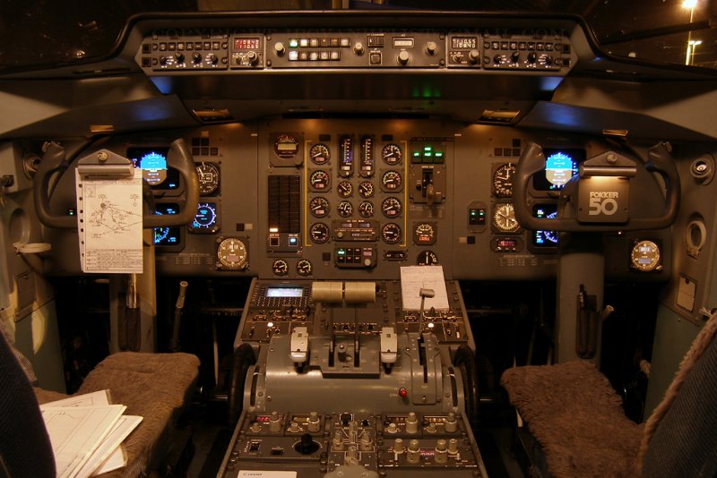 Cockpit in the dark