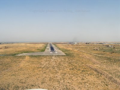 Short final runway 29.  Kunduz, Afghanistan
