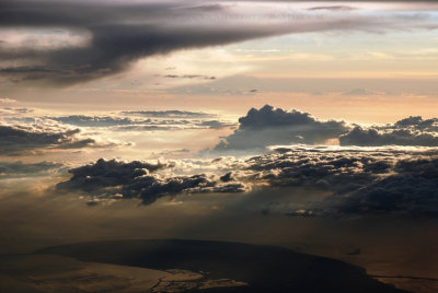 Sunset clouds over Zeeland
