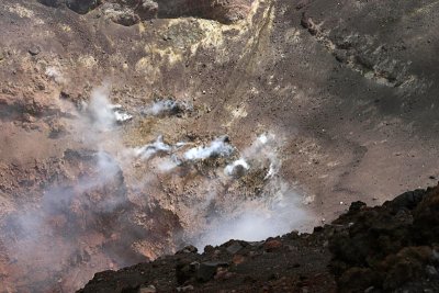 Lascar Volcano - seemingly bottomless crater