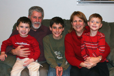 Grandpa Alan, Grandma Patti w/Tyler, Cody, Jacob