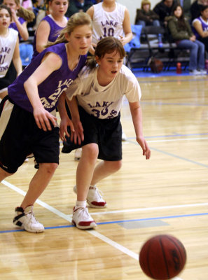 going after the loose ball