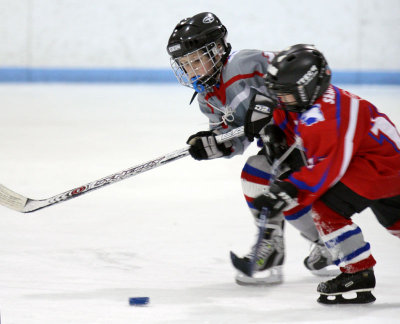 fighting for the puck