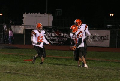 alex, elijah, and jahan celebrate touchdown