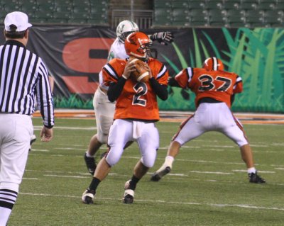 daniel's pass to alex barden in the end zone late in the 4th quarter