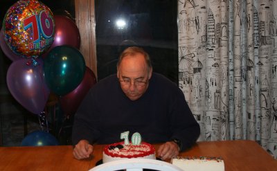  grandpa blowing out his candles
