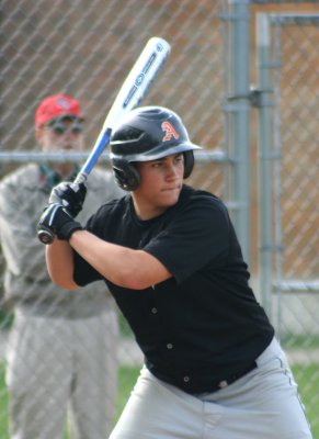 justin at the plate