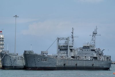 No longer in the limelight - 'County' Class LSTs