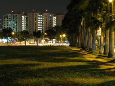 The quieter side of the walkway