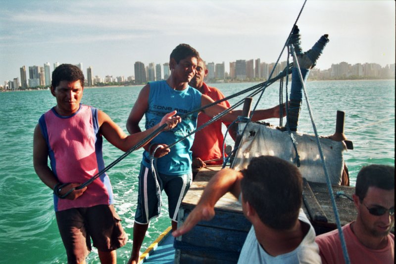 Sailing in a jangada