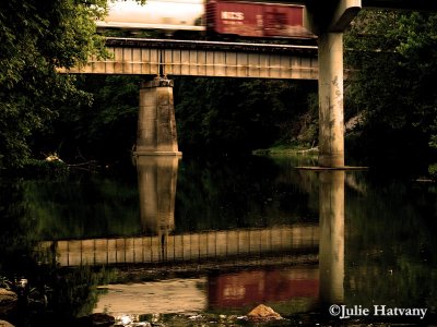 Train and Bridge Reflection