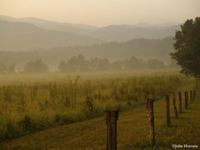 Sunrise in The Smoky Mountains at Cade's Cove