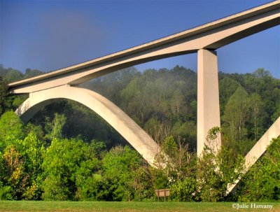 Natchez Trace Bridge and a Little Fog