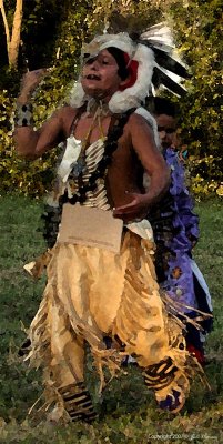 A child at the 2007 Natchez Trace Powwow