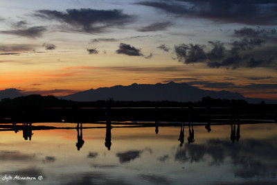 Photographers waiting for sunrise