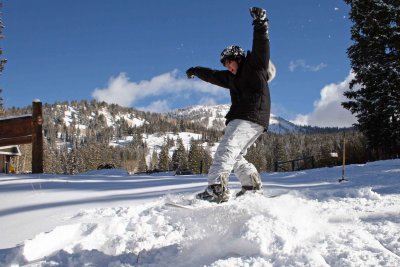 Ethan in 1st snow at Brighton, UT