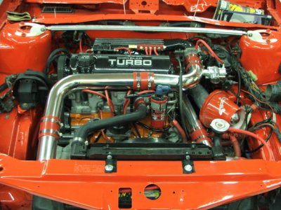 Picture before first test drive, and before intercooler hose fittings getting replaced with expensive high pressure silicone hos