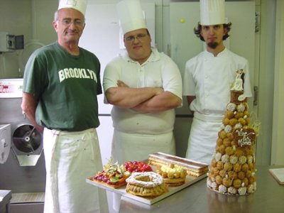 Elliott Blass (left) - old friend from Brooklyn & world renowned psychologist - showing his true colors as a chef in France :-)