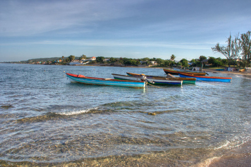Fishing boats in Calabash Bay