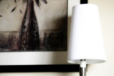 Framed Picture and Lamp