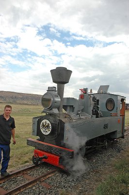 The little German Feldbahn engine recently restored by Sandstone