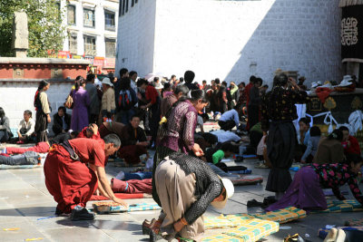 Worshippers Outside Jokhang Temple