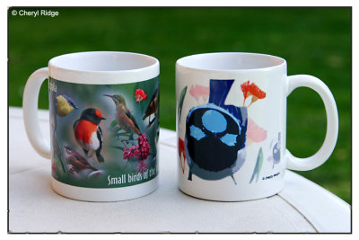 bird mug designs by Cheryl Ridge