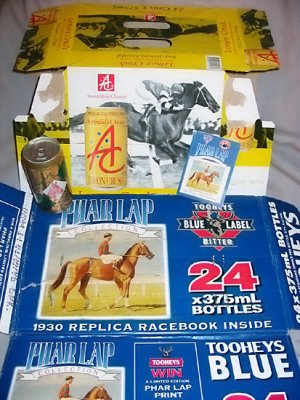 Phar Lap commemorative items - beer and soft drink