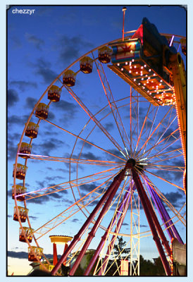 7858- ferris wheel at dusk royal melbourne show