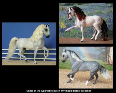Breyer model horses - Spanish breeds - all have been customized