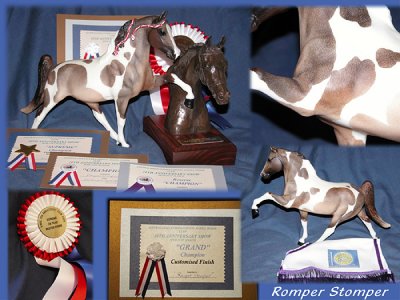 A prize winning cm Breyer model horse etched by Bo Wrona