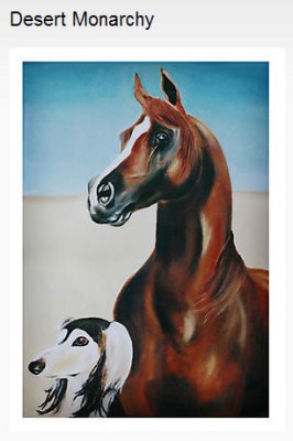 Desert Monarchy - Arabian horse and Saluki dog