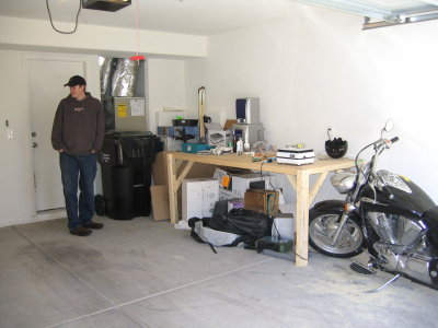 Garage with Stained Glass Setup