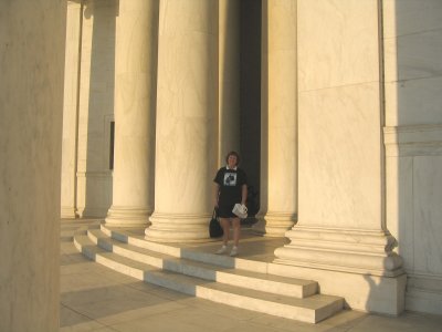 Sue at Jefferson Memorial