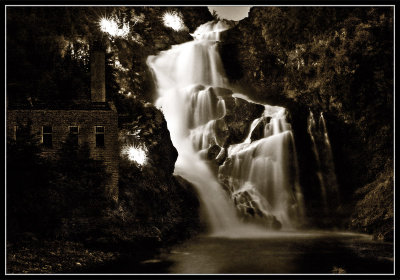 Ouiatchouan Falls in a Summer Night