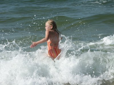 breaking of the waves