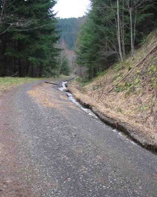 Between washout and trailhead