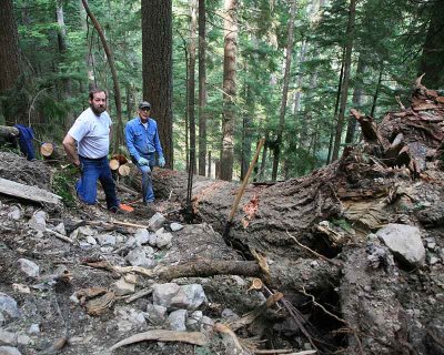 Goat Creek road and trail work, May 2007