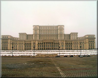 The Parliament Palace (The 'Peoples House' - Ceausescu's folly - the second largest building in the world)