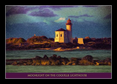 Moonlight On The Coquille Lighthouse