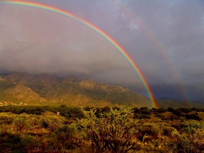 Rainbow on Sandia Mountain, Albuquerque