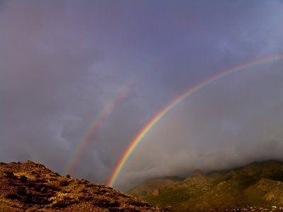 Rainbow on Sandia Mountain, Albuquerque