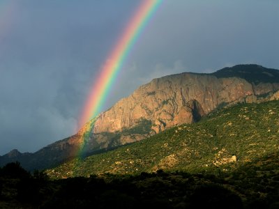 Rainbow on Sandia Mountain, Albuquerque