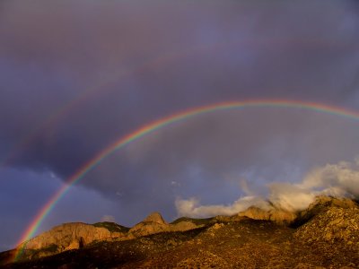 Rainbow on Sandia Mountain, Albuquerque