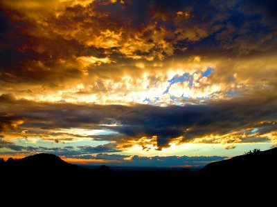 Sunset over Albuquerque from Sandia Mountain